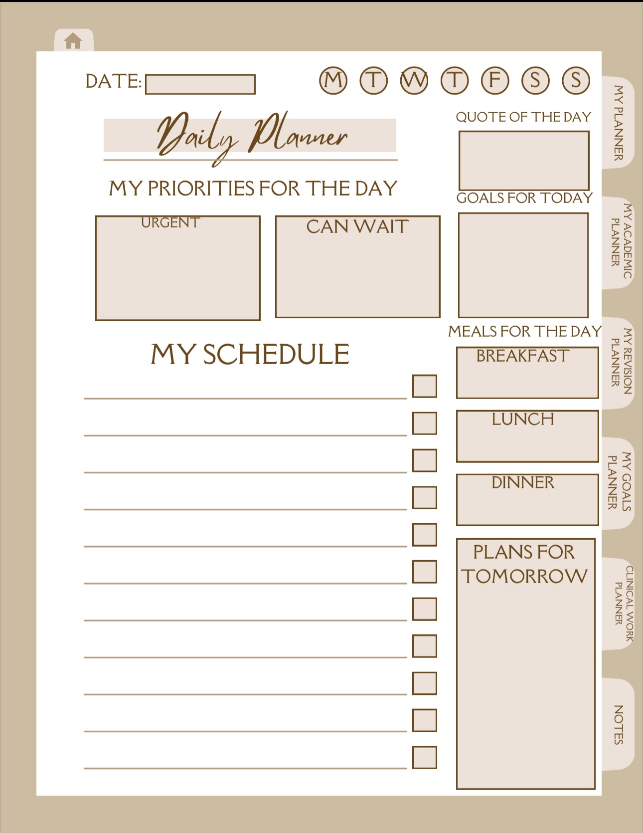 Digital Student Nurse Planner