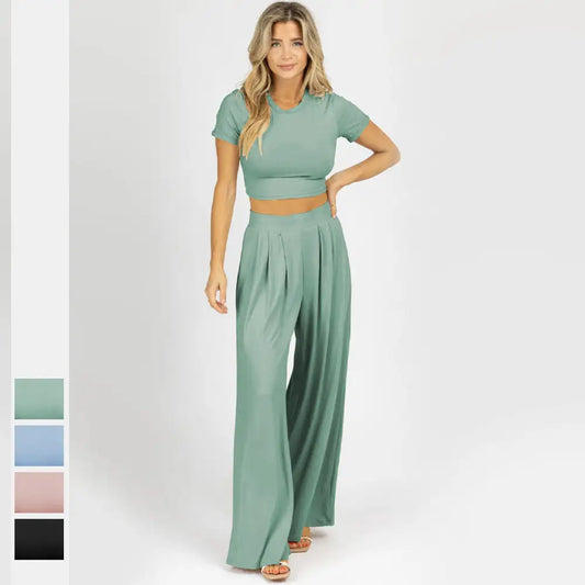 Isla Jiggle Lounge Wide Pants Set