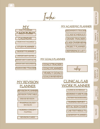 Digital Student Nurse Planner