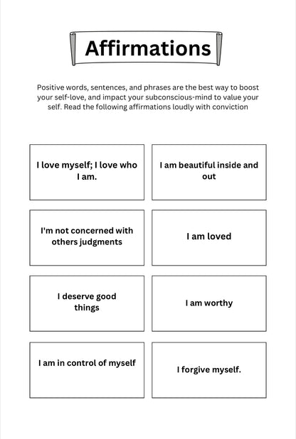 Self Love Digital Workbook