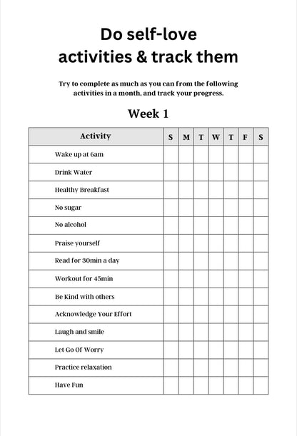 Self Love Digital Workbook