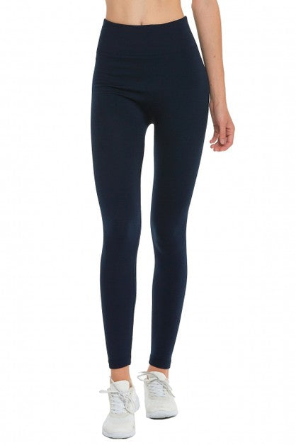 Navy Fleece Tights