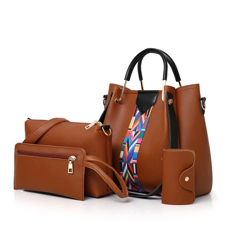 High-Quality PU Leather Fashion Women's Bag Set