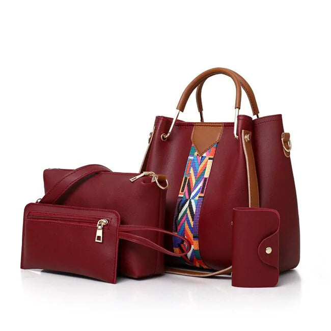 High-Quality PU Leather Fashion Women's Bag Set