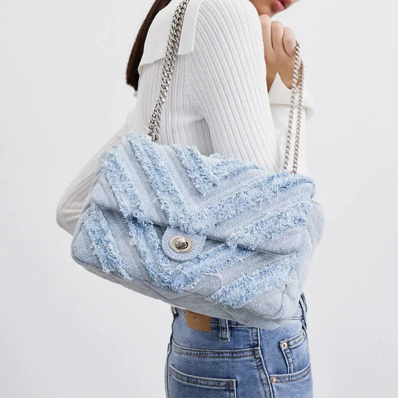 Denim Chain Bag