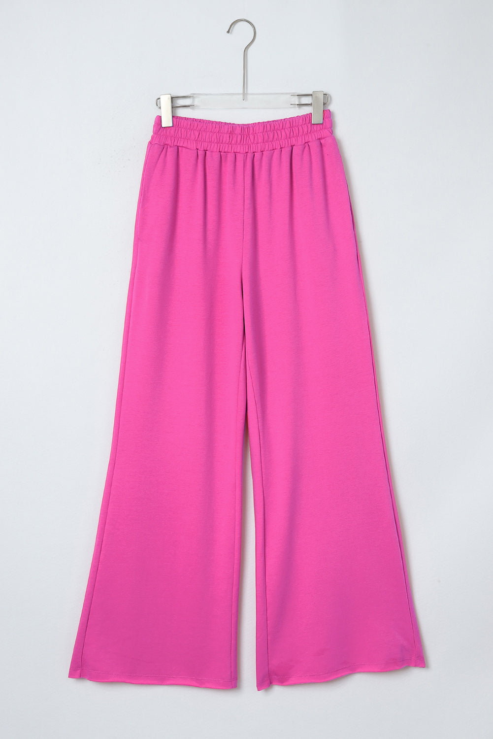 Rose Elastic Waist Pocketed Wide Leg Pants