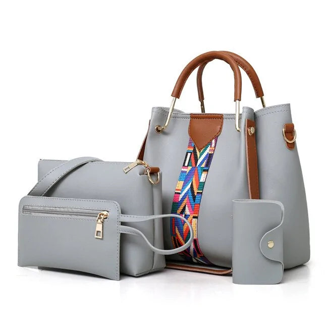 High-Quality PU Leather Fashion Women's Bag Set