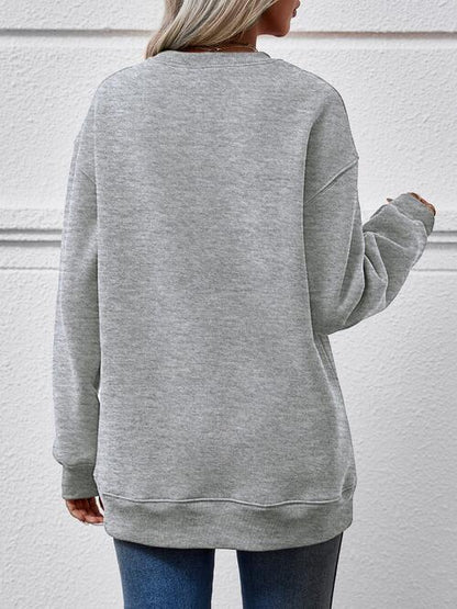 THE HELL I WON'T Round Neck Long Sleeve Sweatshirt